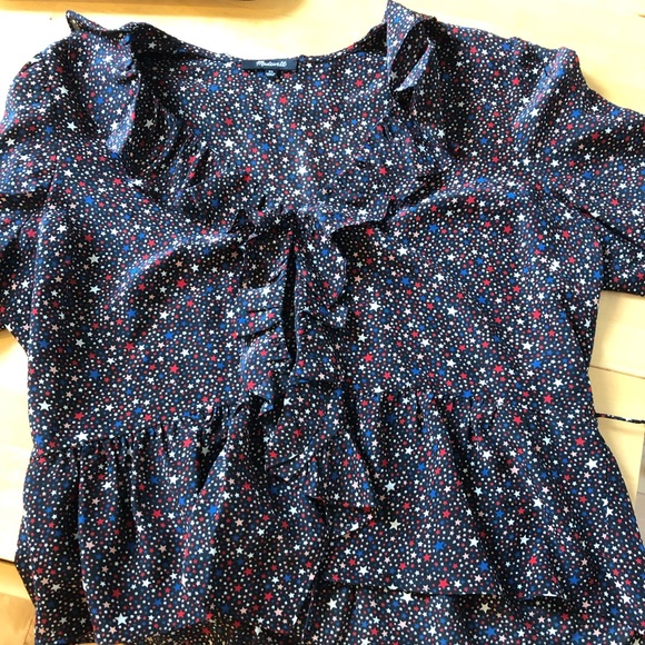 Madewell ruffled wrap top - Picture 3 of 4